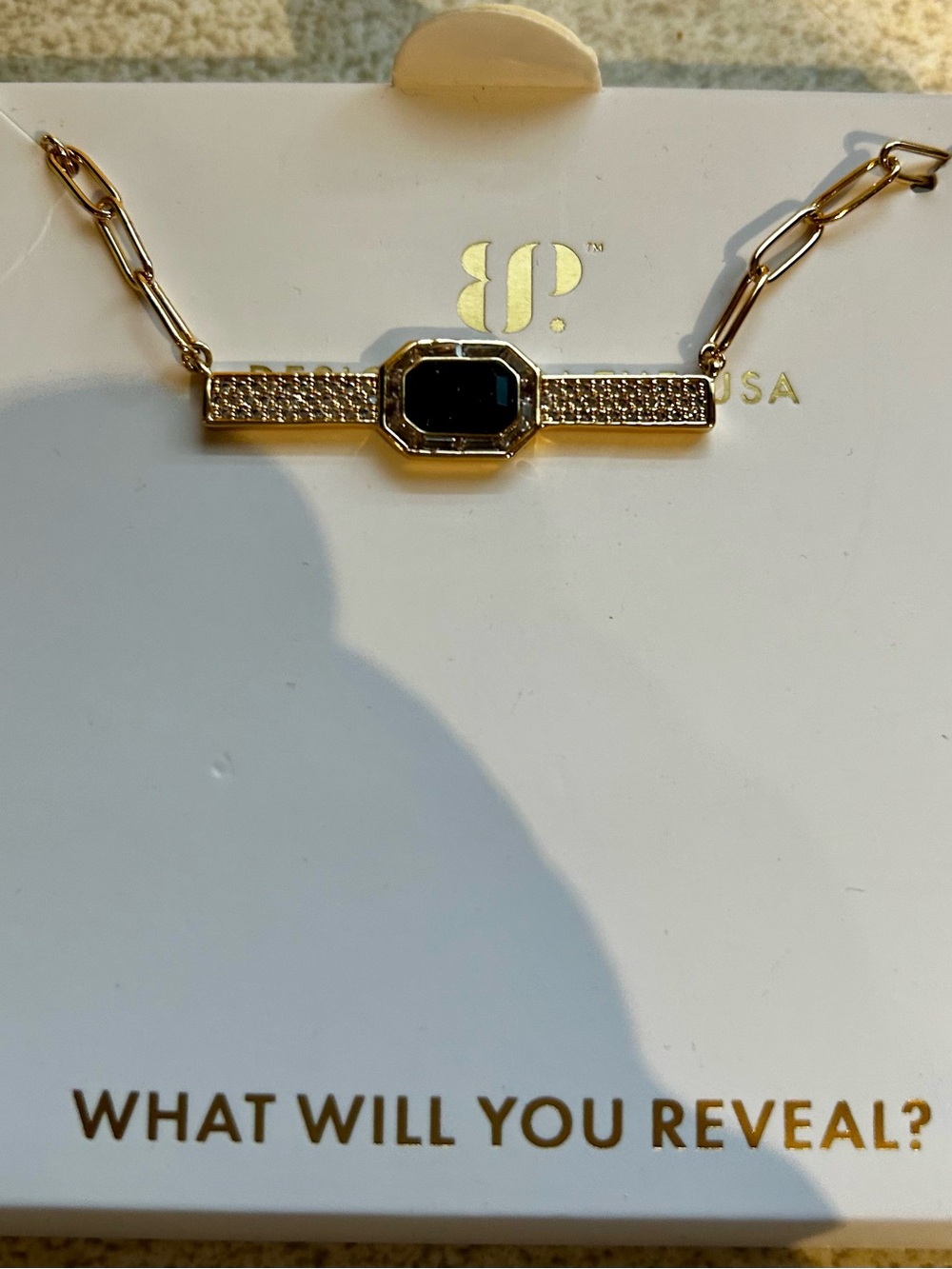 bp untamed collection. Lab created onyx sandstone on gold plating.